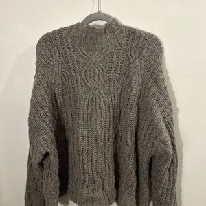 Aerie Chunky Knit Sweater in Taupe